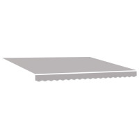 Produktbild för Utdragbar markis Ljusgrå 400 × 350 cm Duk och Aluminium