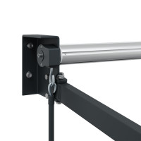 Produktbild för Utdragbar markis Grön och Vit 400 × 350 cm Duk och Aluminium