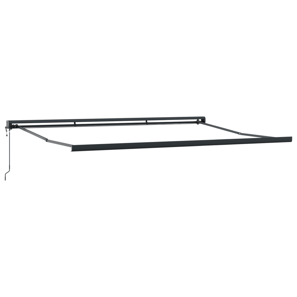 Produktbild för Utdragbar markis Grön och Vit 400 × 350 cm Duk och Aluminium