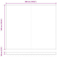 Produktbild för Utdragbar markis Grön och Vit 400 × 350 cm Duk och Aluminium