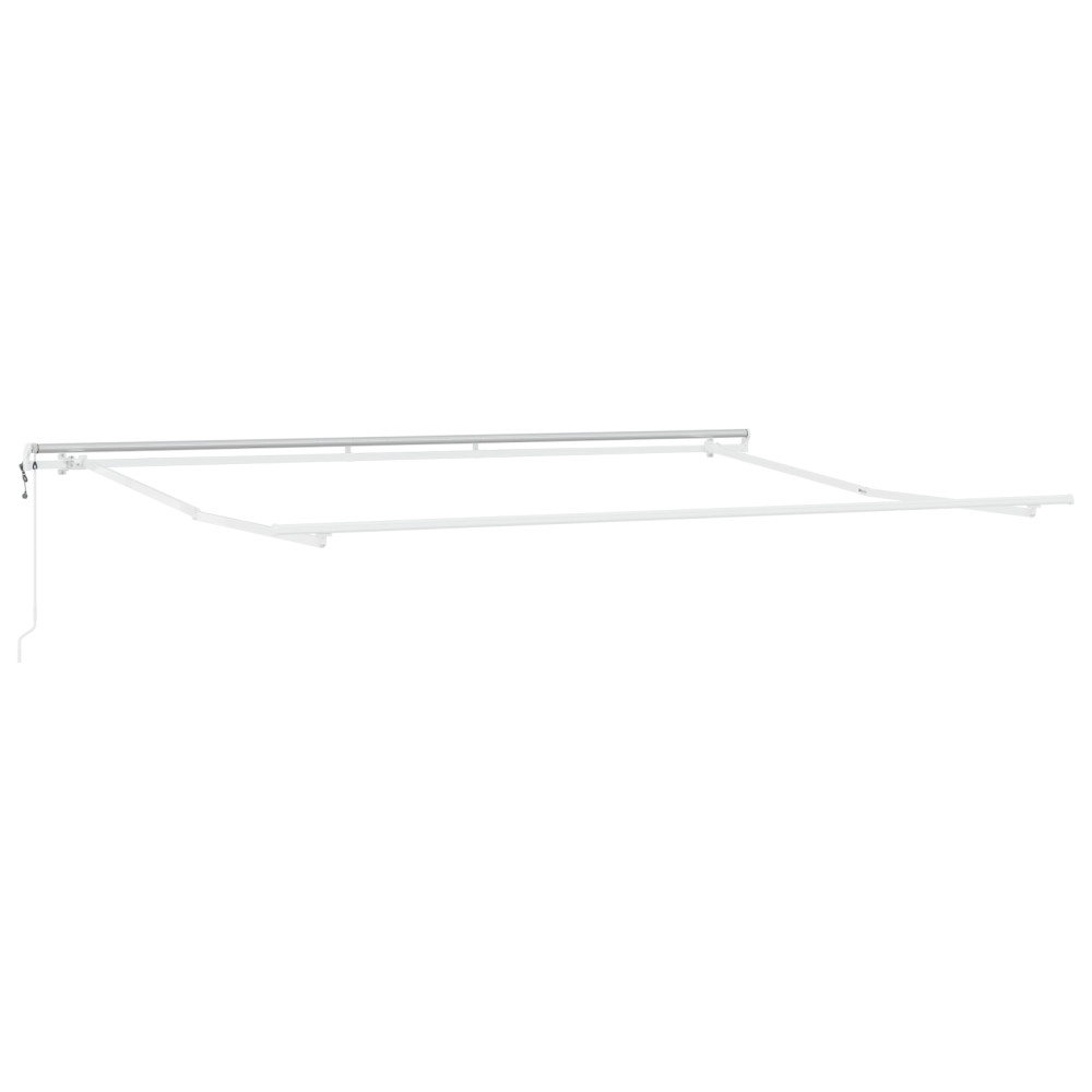 Produktbild för Utdragbar markis orange och brun 450 × 300 cm Duk och Aluminium