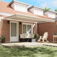 Produktbild för Utdragbar markis Beige 450 x 300 x 165 cm