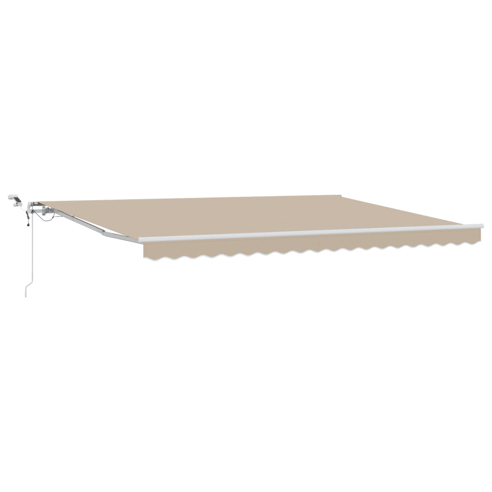 Produktbild för Utdragbar markis Beige 450 × 300 cm Polyester