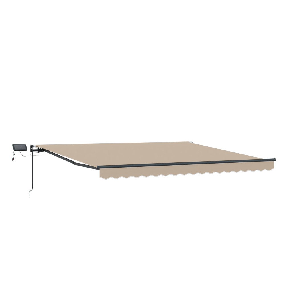 Produktbild för Utdragbar markis Beige 450 × 300 cm Duk och Aluminium