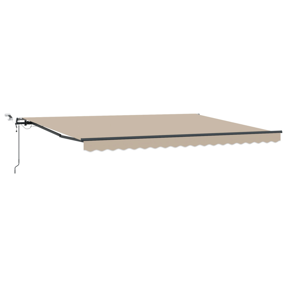 Produktbild för Utdragbar markis Beige 450 × 300 cm Polyester