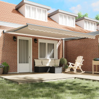 Produktbild för Utdragbar markis Beige 450 x 300 x 165 cm