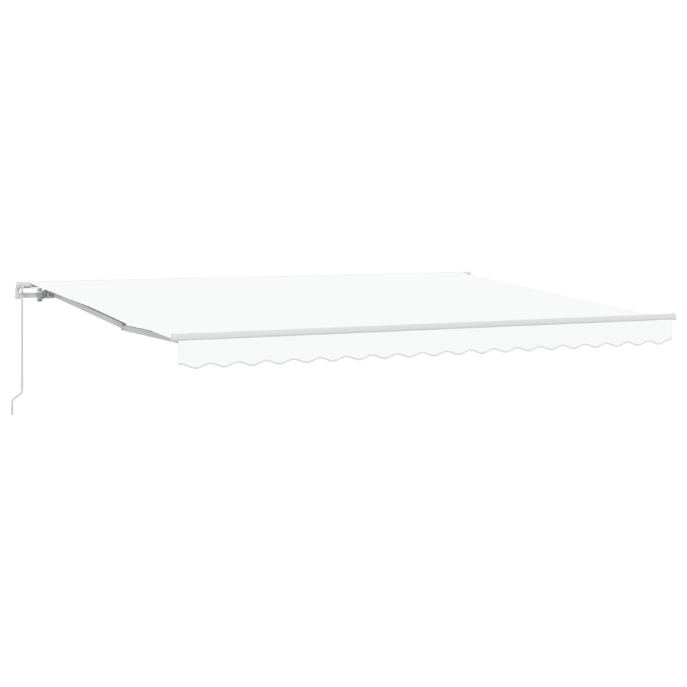 Produktbild för Utdragbar markis Vit 450 x 300 x 165 cm Polyester och aluminium
