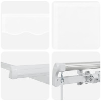 Produktbild för Utdragbar markis Vit 450 x 300 x 165 cm Polyester och aluminium