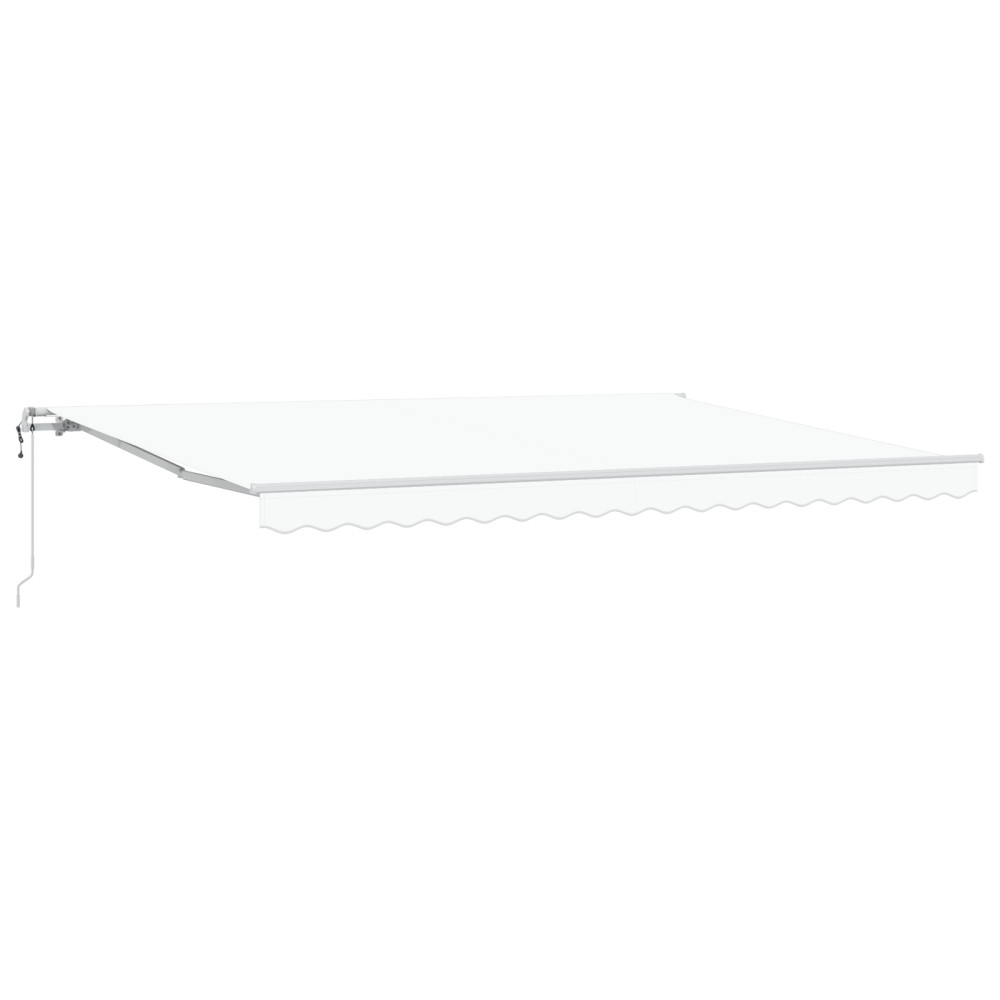 Produktbild för Utdragbar markis Vit 450 × 300 cm Duk och Aluminium
