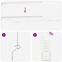 Produktbild för Utdragbar markis Vit 450 × 300 cm Duk och Aluminium