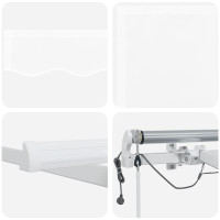 Produktbild för Utdragbar markis Vit 450 × 300 cm Polyester