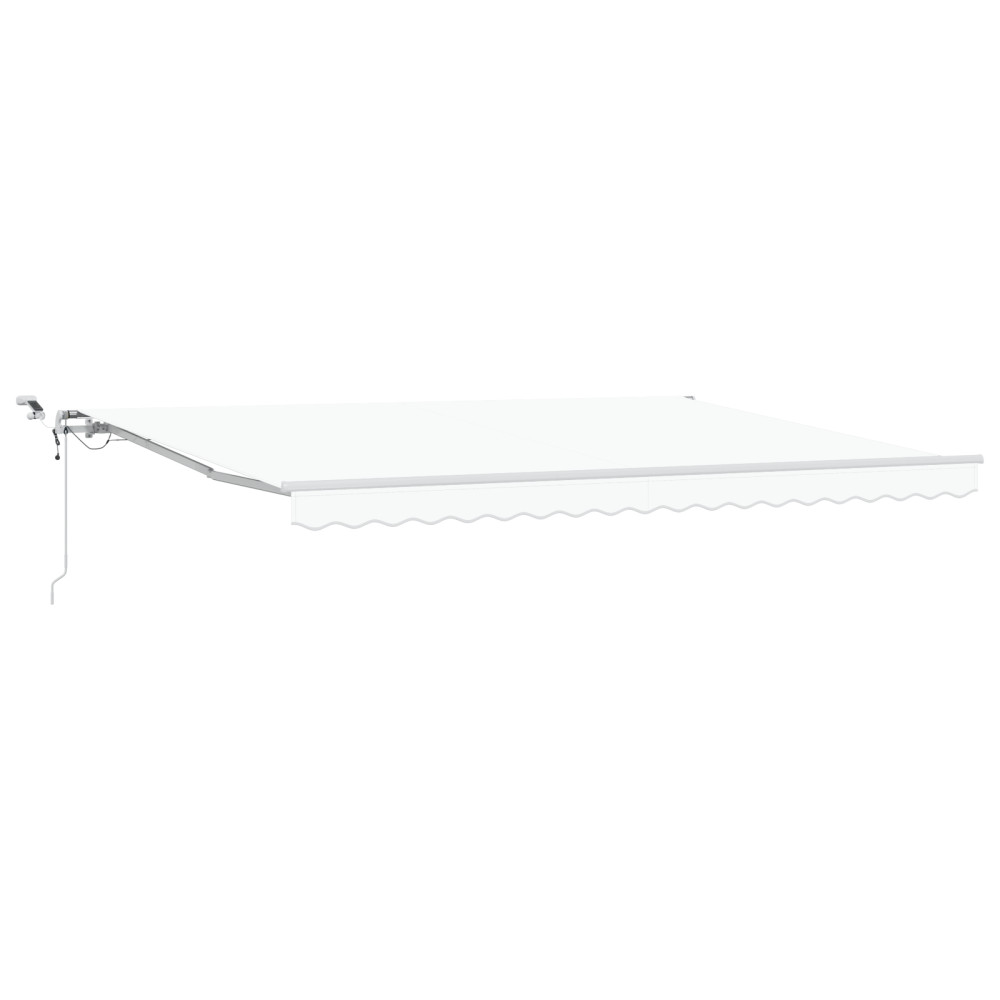 Produktbild för Utdragbar markis Vit 450 × 300 cm Polyester