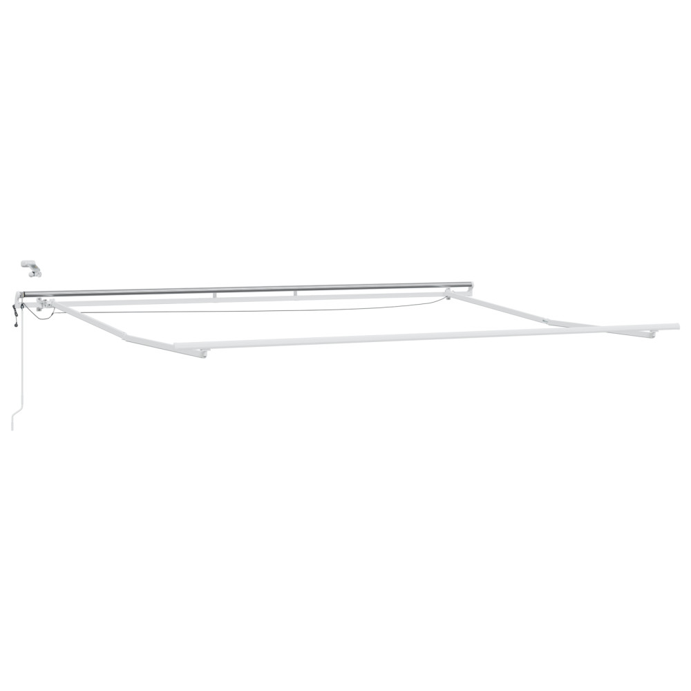 Produktbild för Utdragbar markis Vit 450 × 300 cm Polyester