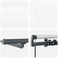 Produktbild för Utdragbar markis Vit 450 × 300 cm Duk och Aluminium