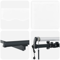 Produktbild för Utdragbar markis Vit 450 × 300 cm Duk och Aluminium
