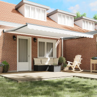 Produktbild för Utdragbar markis Vit 450 x 300 x 165 cm
