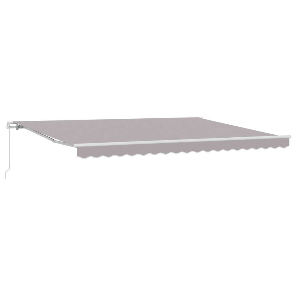 Produktbild för Utdragbar markis Ljusgrå 450 x 300 x 165 cm