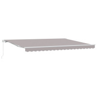 Produktbild för Utdragbar markis Ljusgrå 450 x 300 x 165 cm