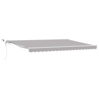 Produktbild för Utdragbar markis Ljusgrå 450 × 300 cm Polyester