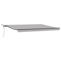 Produktbild för Utdragbar markis Ljusgrå 450 × 300 cm Polyester