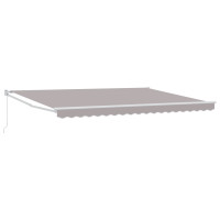 Produktbild för Utdragbar markis Ljusgrå 450 x 300 x 165 cm
