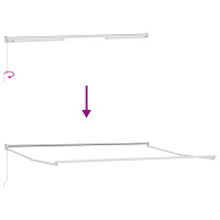 Produktbild för Utdragbar markis Ljusgrå 450 x 300 x 165 cm
