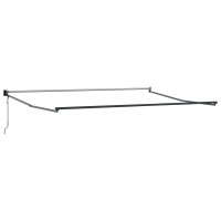 Produktbild för Utdragbar markis Ljusgrå 450 x 300 x 165 cm