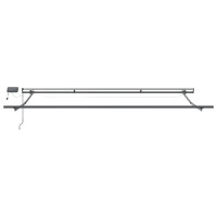 Produktbild för Utdragbar markis Grön och Vit 450 × 300 cm Duk och Aluminium