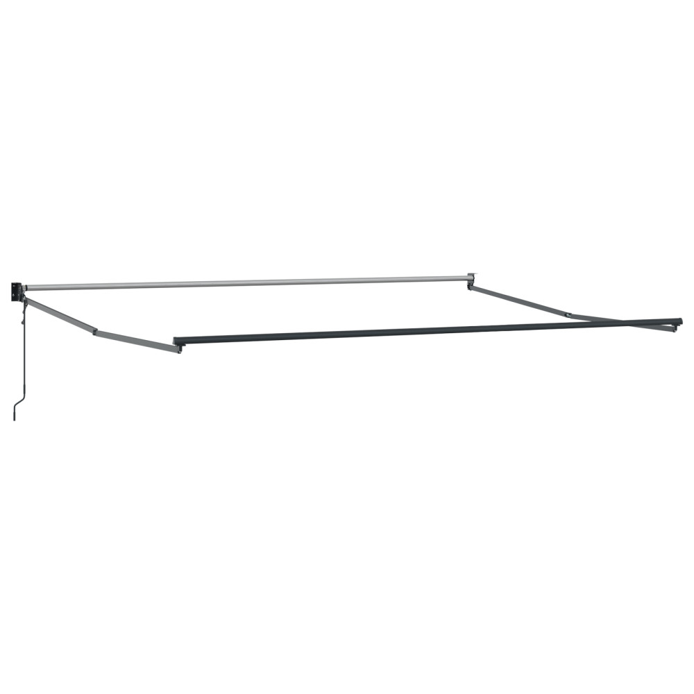 Produktbild för Utdragbar markis Grön och Vit 450 x 300 x 165 cm