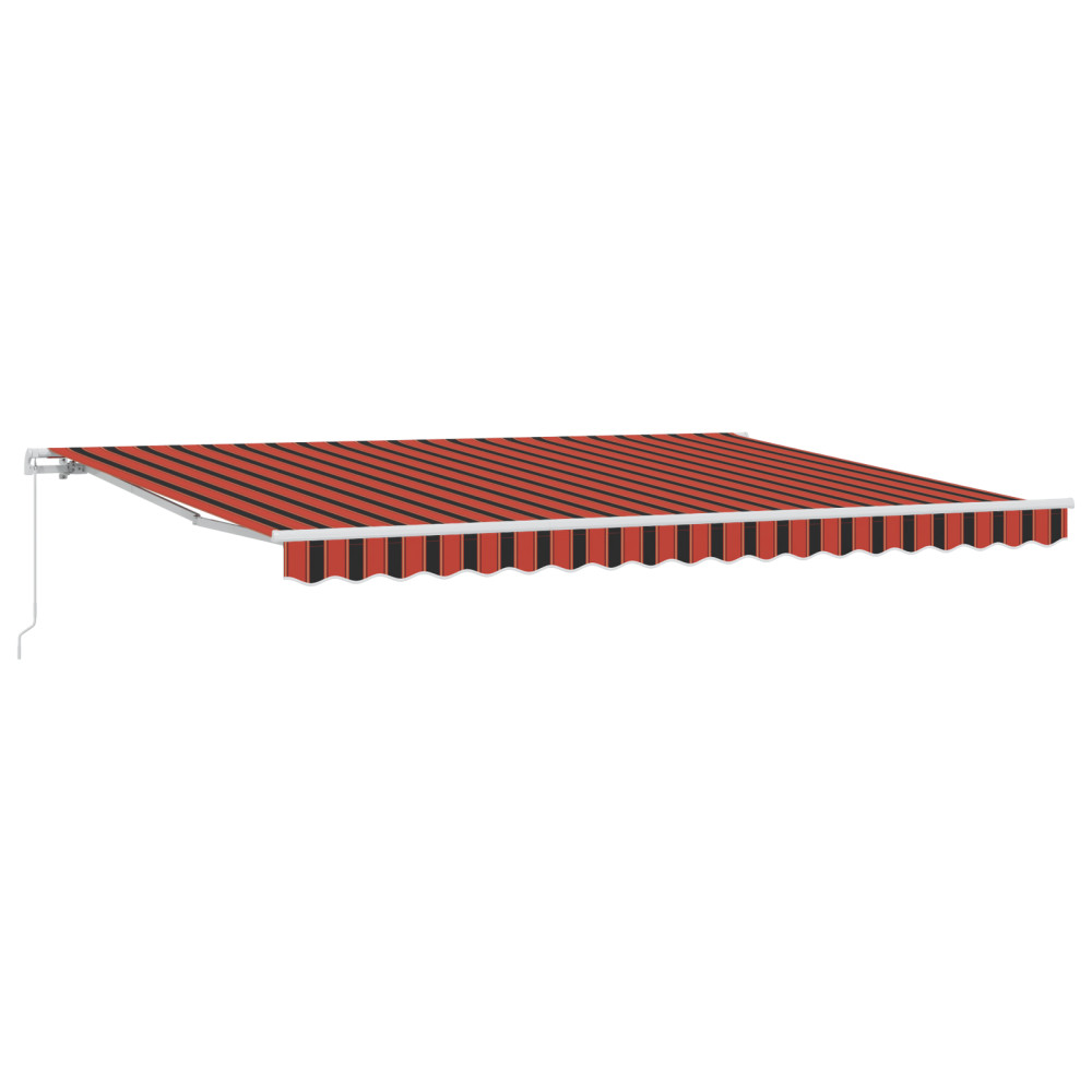 Produktbild för Utdragbar markis Orange och Brunt 450 x 350 x 165 cm