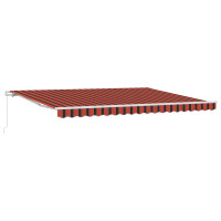 Produktbild för Utdragbar markis Orange och Brunt 450 x 350 x 165 cm