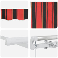 Produktbild för Utdragbar markis Orange och Brunt 450 x 350 x 165 cm