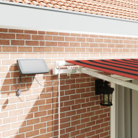 Produktbild för Utdragbar markis orange och brun 450 × 350 cm Duk och Aluminium