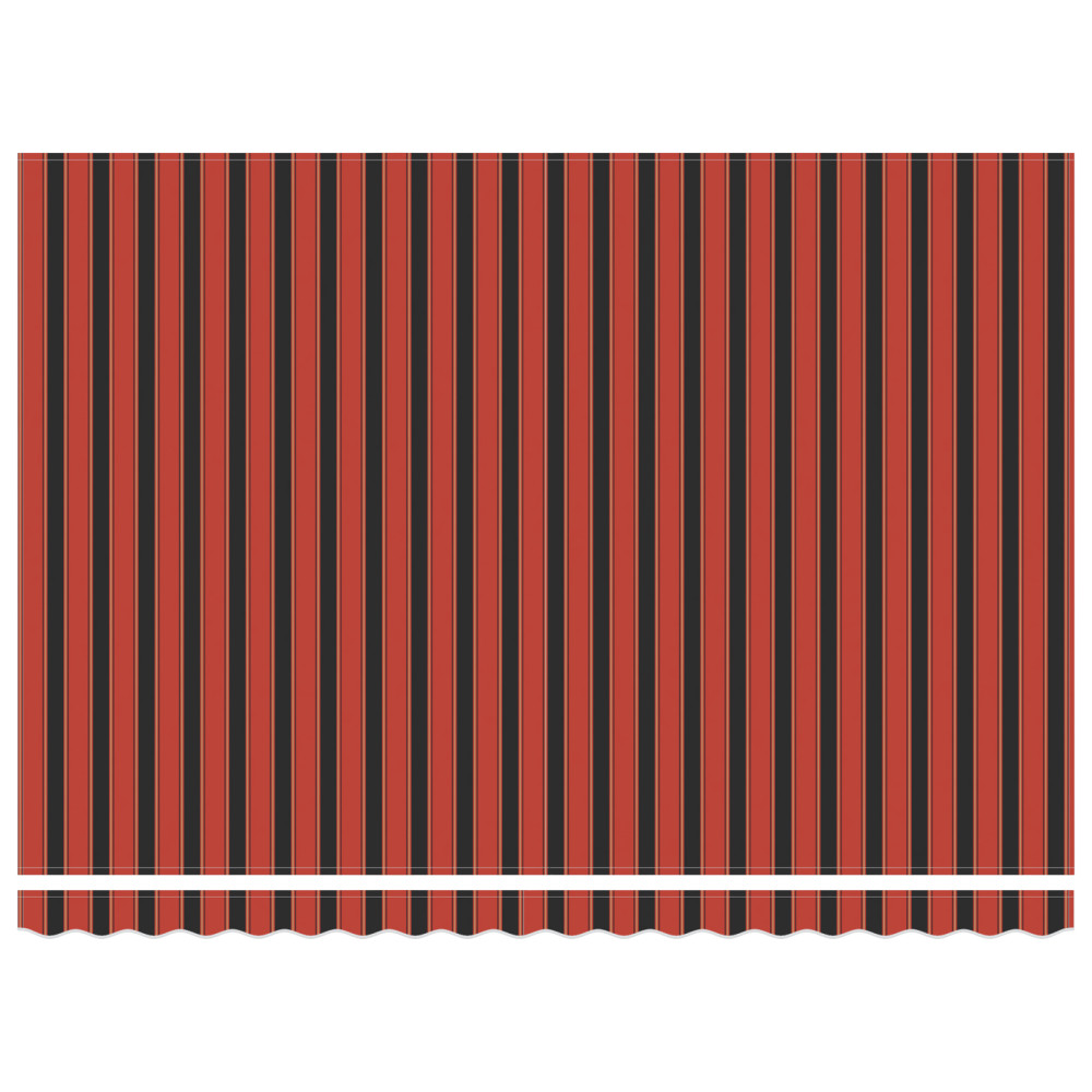 Produktbild för Utdragbar markis orange och brun 450 × 350 cm Polyester
