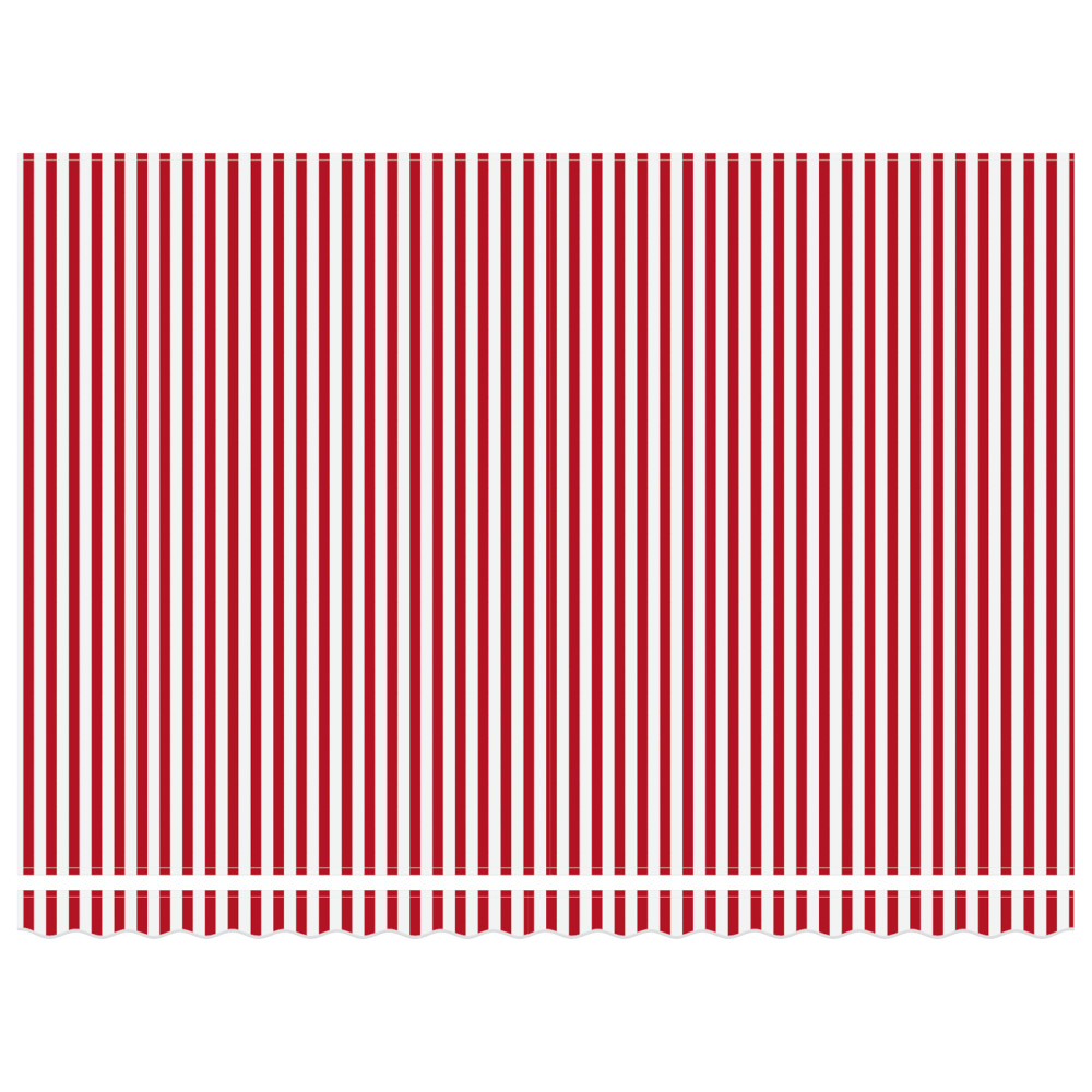 Produktbild för Utdragbar markis Röd och Vit 450 × 350 cm Polyester
