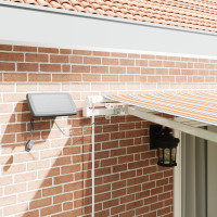 Produktbild för Utdragbar markis Flerfärgsdesign 450 × 350 cm Duk och Aluminium