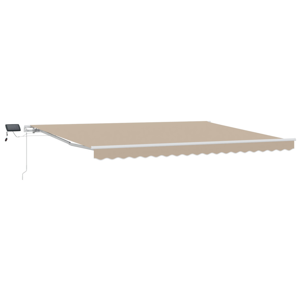 Produktbild för Utdragbar markis Beige 450 × 350 cm Duk och Aluminium