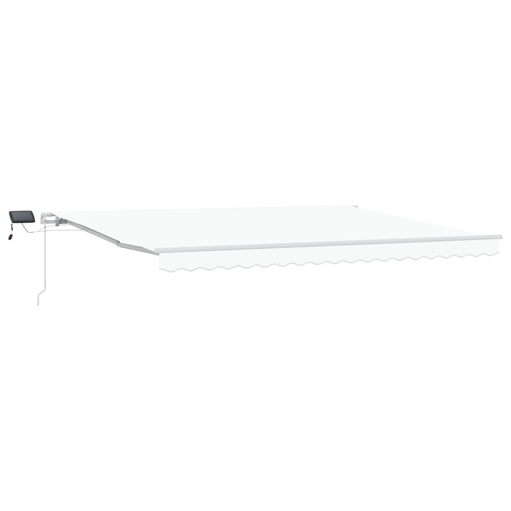 Produktbild för Utdragbar markis Vit 450 × 350 cm Duk och Aluminium