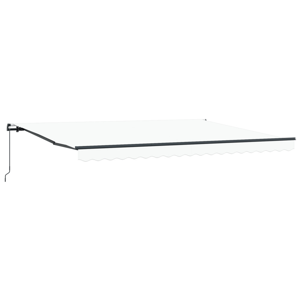 Produktbild för Utdragbar markis Vit 450 × 350 cm Polyester och aluminium