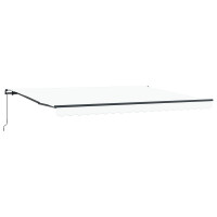 Produktbild för Utdragbar markis Vit 450 × 350 cm Polyester och aluminium