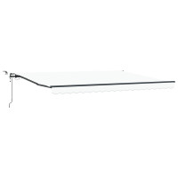 Produktbild för Utdragbar markis Vit 450 × 350 cm Polyester