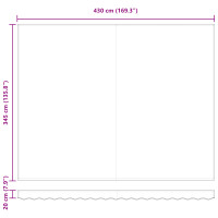 Produktbild för Utdragbar markis Grön och Vit 450 × 350 cm