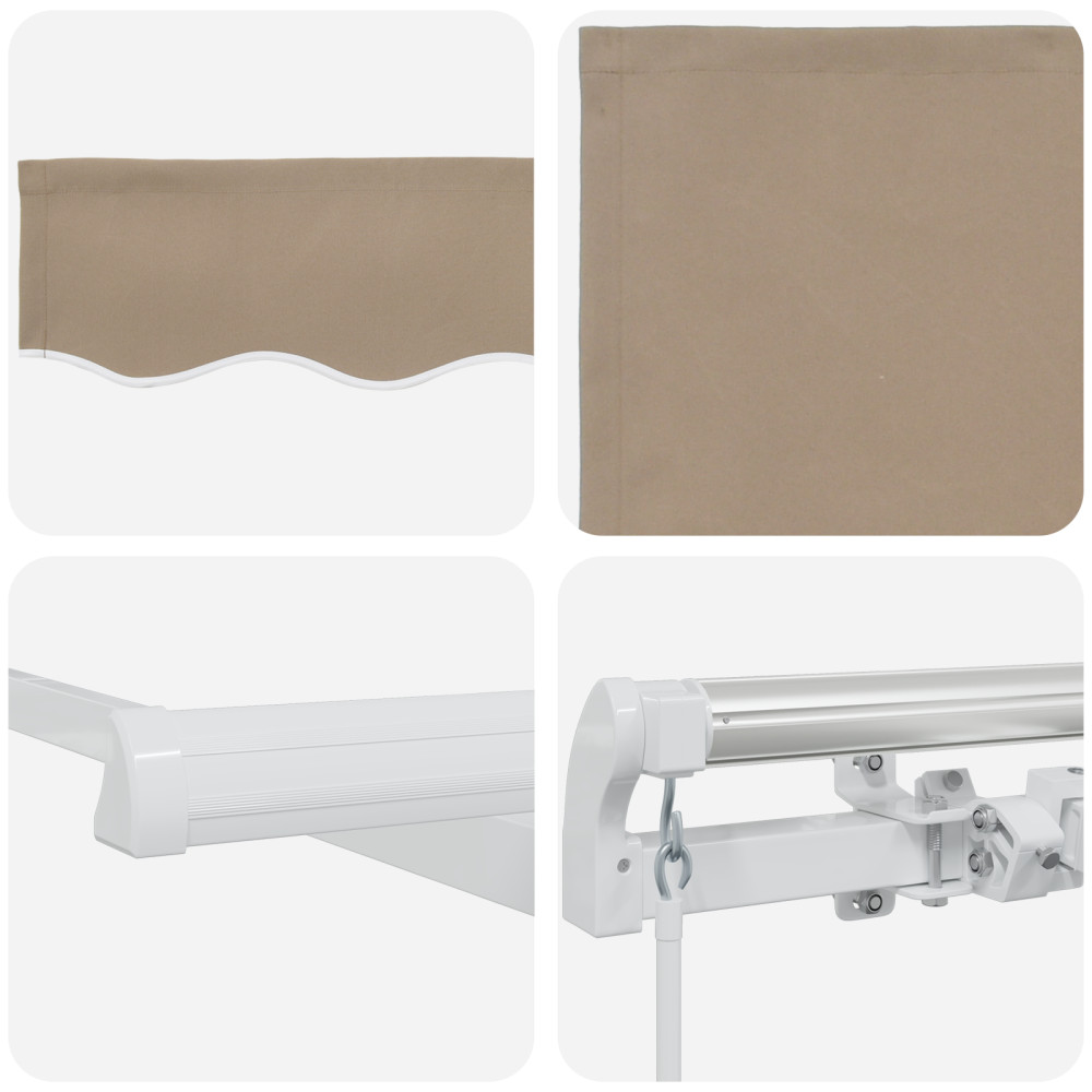 Produktbild för Utdragbar markis Beige 500 x 300 x 165 cm