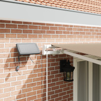 Produktbild för Utdragbar markis Beige 500 × 300 cm Duk och Aluminium