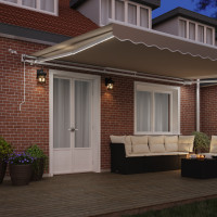 Produktbild för Utdragbar markis Beige 500 × 300 cm Polyester