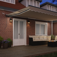 Produktbild för Utdragbar markis Beige 500 × 300 cm Polyester