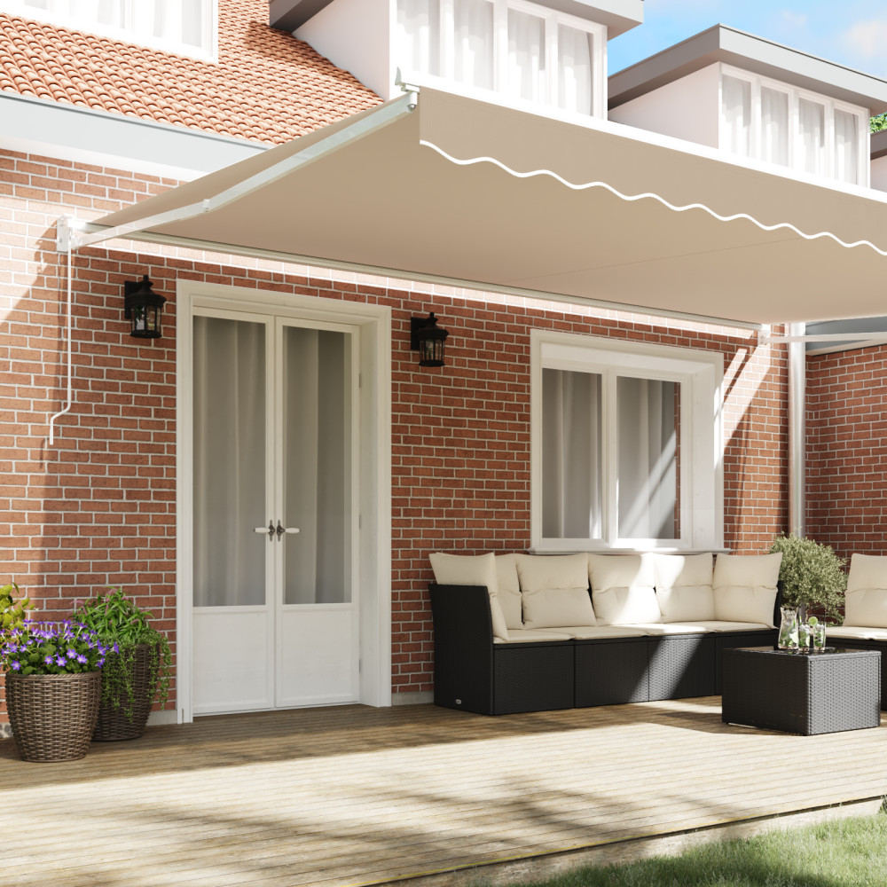 Produktbild för Utdragbar markis Beige 500 x 300 x 165 cm