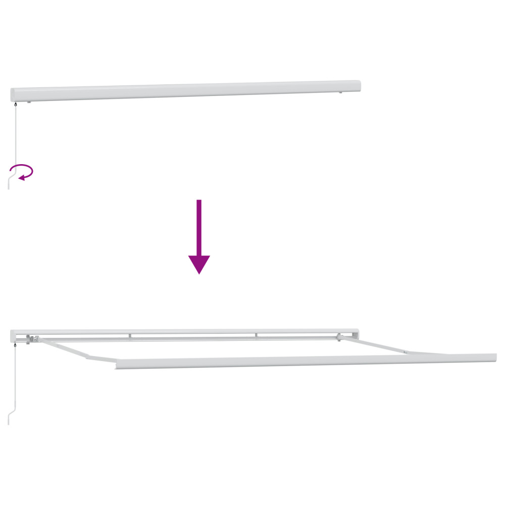 Produktbild för Utdragbar markis Beige 500 × 300 cm Canvas och Aluminium