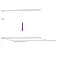 Produktbild för Utdragbar markis Beige 500 × 300 cm Canvas och Aluminium