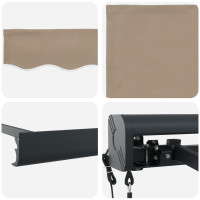 Produktbild för Utdragbar markis Beige 500 × 300 cm Tyg och Metall